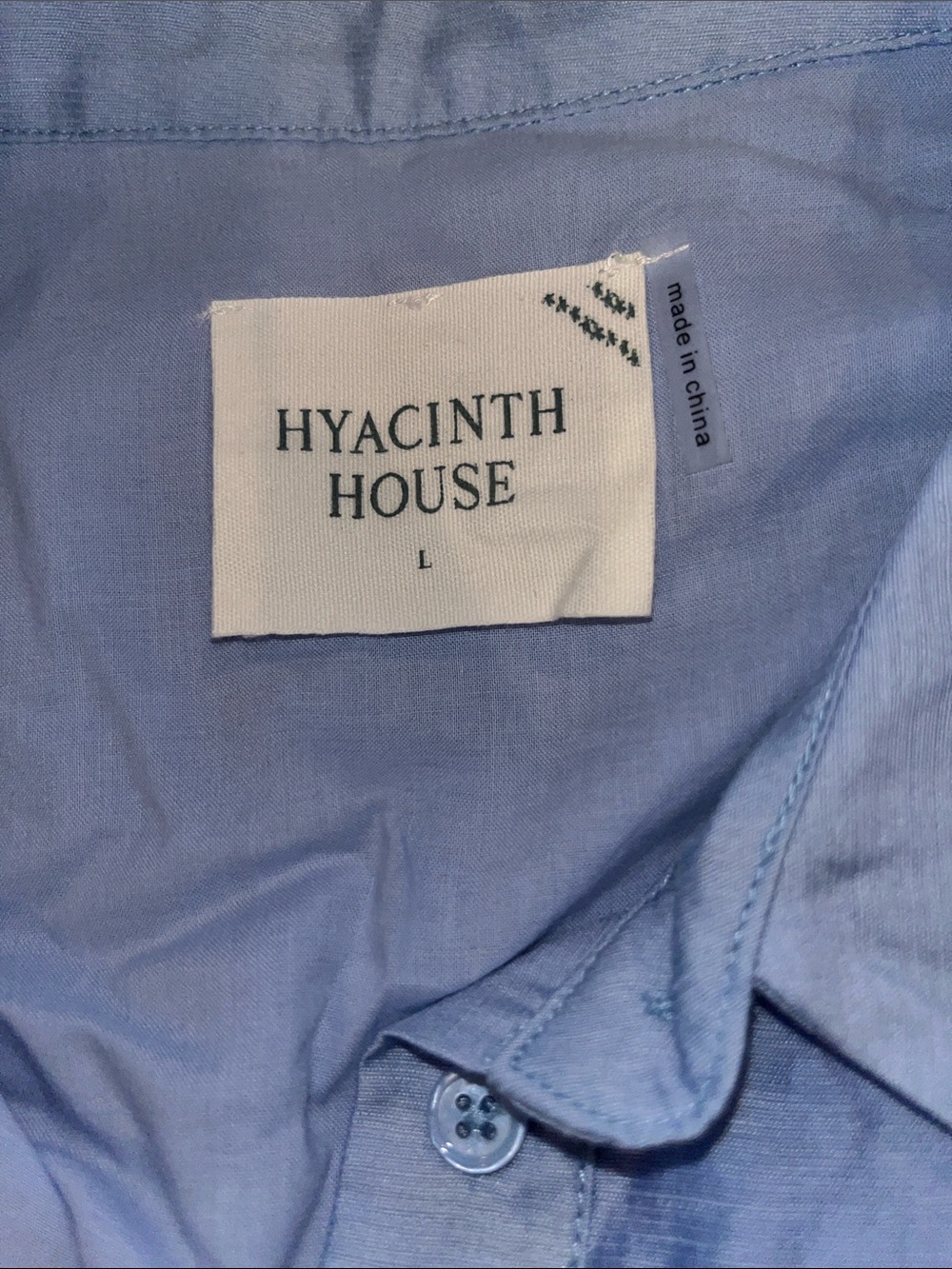 HYACINTH HOUSE powder blue Cindy Midi Dress | size large - Picture 11 of 11